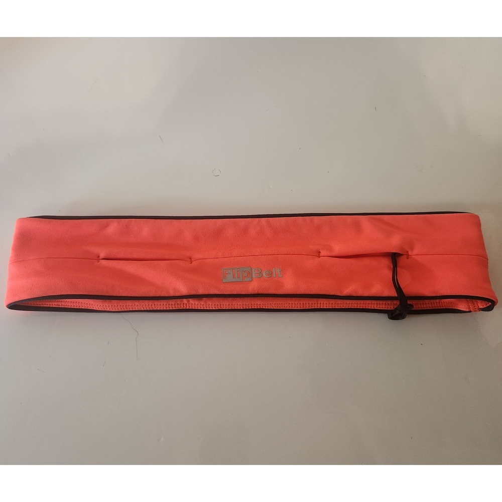 FlipBelt Classic Running Belt Neon Orange Fitness Waist Pouch Small Medium